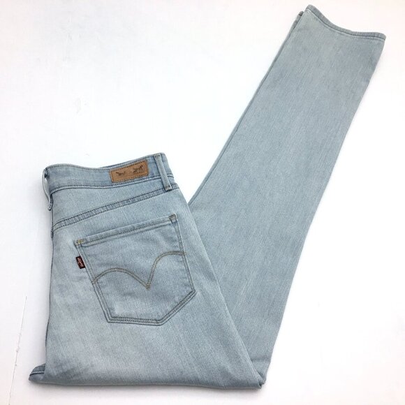 Levi's Women's Mid Rise Skinny Jeans Light Wash Stretch size 6 length 32" - Picture 1 of 11
